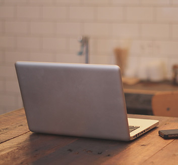 Photograph of a laptop that could be used for booking a podiatry appointment at Buckingham Podiatry